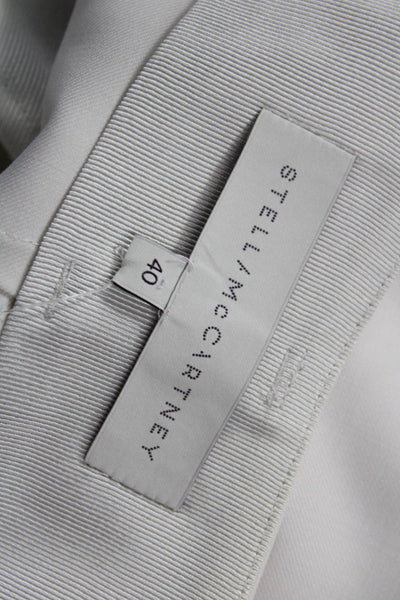 Stella McCartney Women Dress Pants Beige Wool Button Designer Size 40