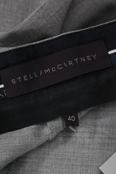 Stella McCartney Women Ankle Dress Pants Gray Wool Size 40