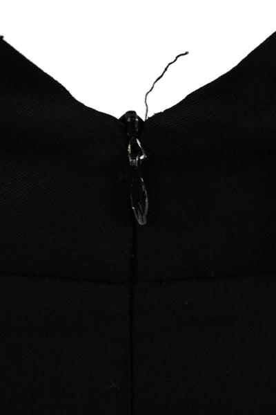 Alice + Olivia Womens Cropped Ankle Dress Pants Black Size 4