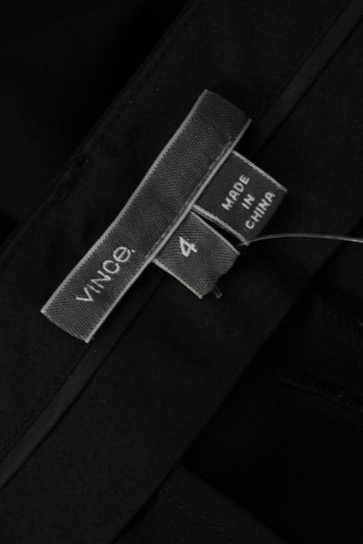 Vince Womens Ankle Cropped Dress Pants Black Wool Size 4