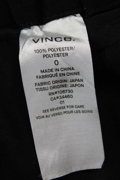 Vince Unisex Black Dress Pants Polyester Size 0