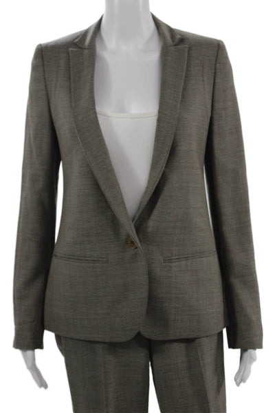 Stella McCartney Unisex 2 Piece Brown Wool Suit Jacket Pants Size 40