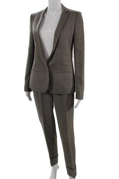 Stella McCartney Unisex 2 Piece Brown Wool Suit Jacket Pants Size 40
