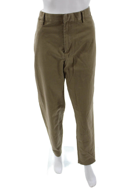 Banana Republic Mens Chinos Brown Button 98% Cotton Size L