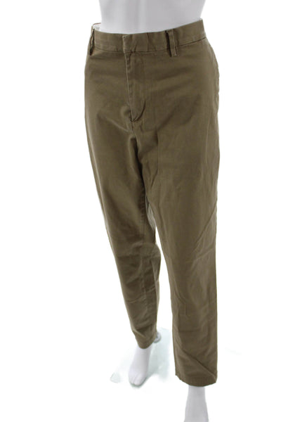 Banana Republic Mens Chinos Brown Button 98% Cotton Size L