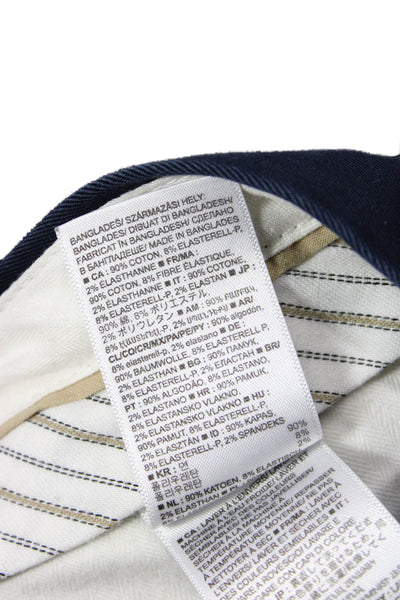 Banana Republic Mens Cropped Chino Pants Dark Blue Cotton Blend Size L