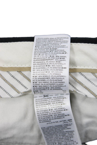 Banana Republic Mens Chino Pants Black Button Front 90% Cotton Size L