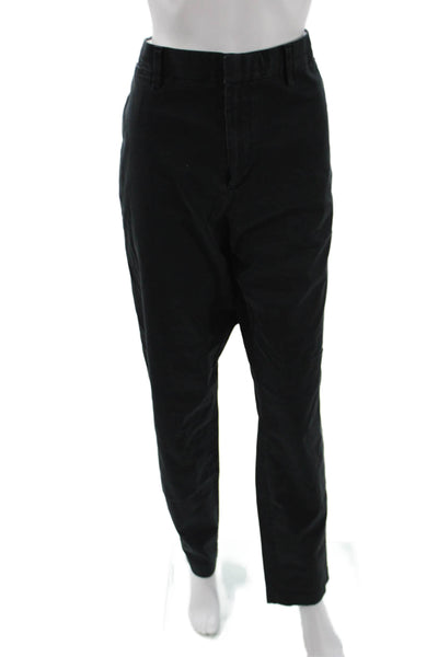 Banana Republic Mens Chino Pants Black Button Front Size L