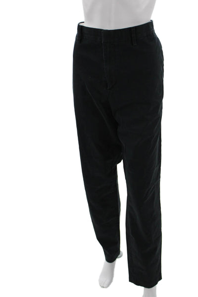 Banana Republic Mens Chino Pants Black Button Front Size L