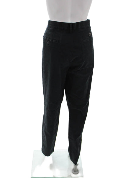 Banana Republic Mens Chino Pants Black Button Front Size L