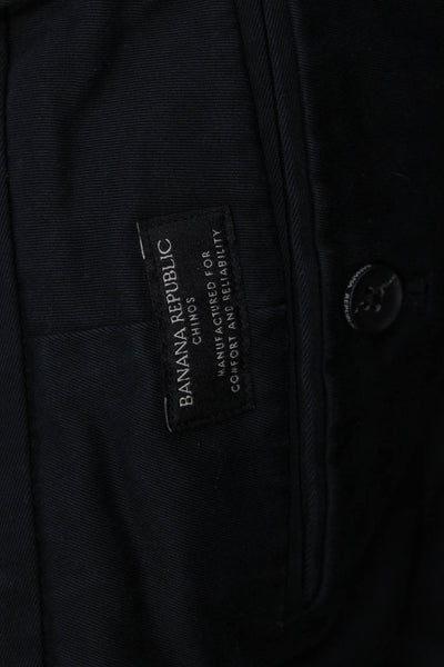 Banana Republic Mens Chinos Black Button Closure Size L