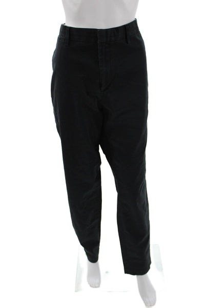 Banana Republic Mens Chino Pants Black Button Size L