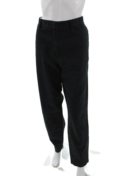 Banana Republic Mens Chino Pants Black Button Size L