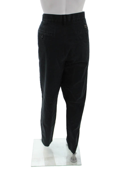Banana Republic Mens Chino Pants Black Button Size L