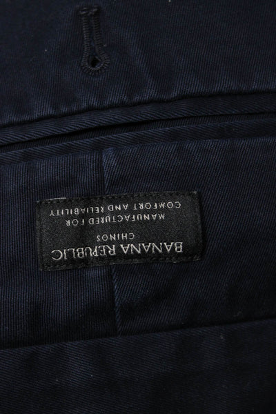 Banana Republic Mens Ankle Chino Pants Dark Blue Size M