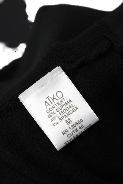 ATKO Womens Gothic Black Short Sleeve Sweater Size M