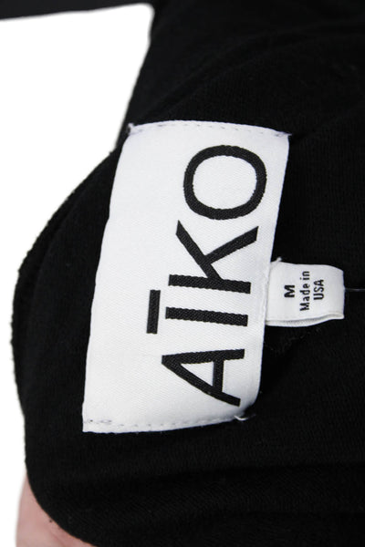 ATKO Womens Gothic Black Short Sleeve Sweater Size M