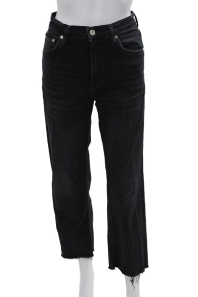 Citizens of Humanity Womens Cropped Straight Black Jeans Size 23