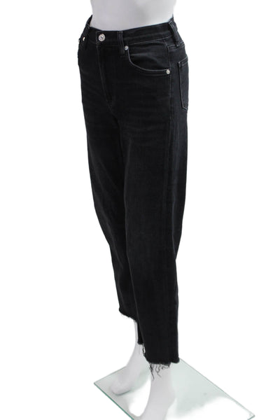 Citizens of Humanity Womens Cropped Straight Black Jeans Size 23