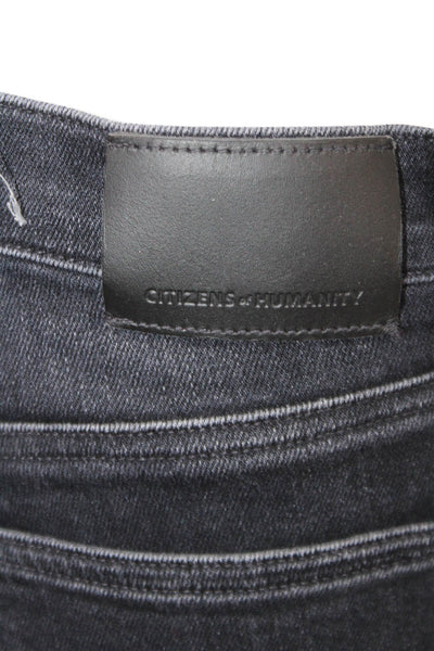 Citizens of Humanity Womens Cropped Straight Black Jeans Size 23
