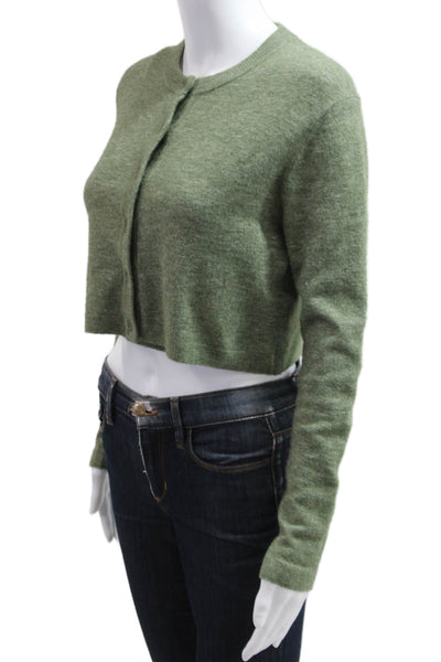 Wilfred Women Cardigan Green Crew Neck Button Long Sleeve 90s Size 2XS