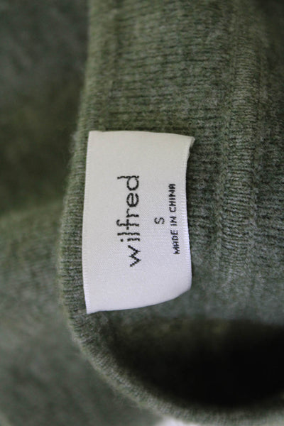 Wilfred Women Cardigan Green Crew Neck Button Long Sleeve 90s Size 2XS