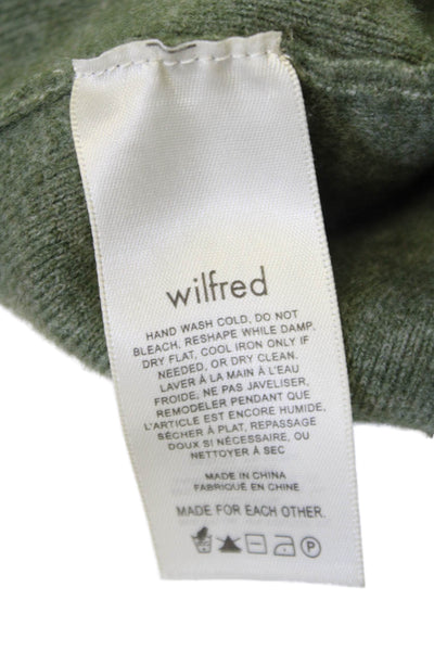 Wilfred Women Cardigan Green Crew Neck Button Long Sleeve 90s Size 2XS