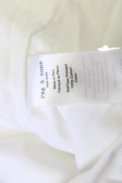 Rag & Bone Women Basic Jersey White Cotton Sleeveless Crew Neck T-Shirt Size XS