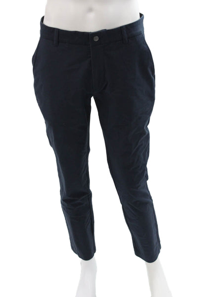 Psycho Bunny Mens Dark Blue Cropped Chino Ankle Pants Size 31