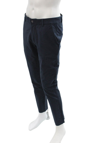 Psycho Bunny Mens Dark Blue Cropped Chino Ankle Pants Size 31