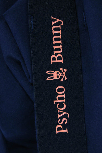 Psycho Bunny Mens Dark Blue Cropped Chino Ankle Pants Size 31