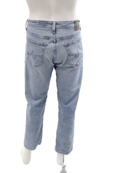 AG Adriano Goldschmied Mens Cropped Straight Light Blue Jeans Size 34