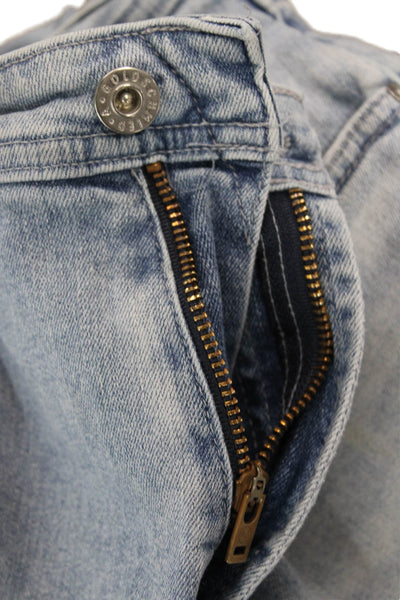 AG Adriano Goldschmied Mens Cropped Straight Light Blue Jeans Size 34