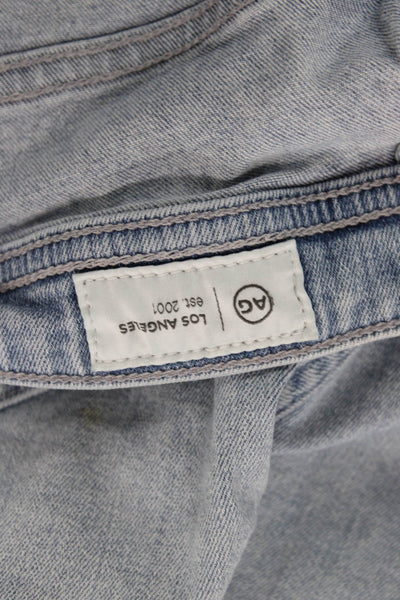 AG Adriano Goldschmied Mens Cropped Straight Light Blue Jeans Size 34