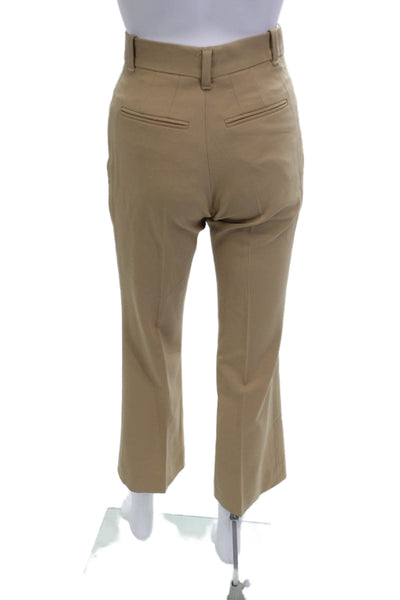 Chloe Womens Dress Pants Khakis Beige Virgin Wool Hook & Eye Size 34