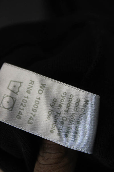 Michael Stars Women Basic Long Sleeve Crew Neck Black T-Shirt Size S