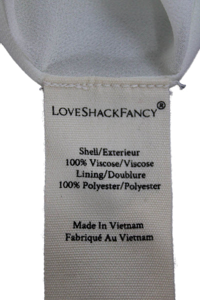 Love Shack Fancy Women Peasant Mini Skirt Blue Floral Viscose Size XS