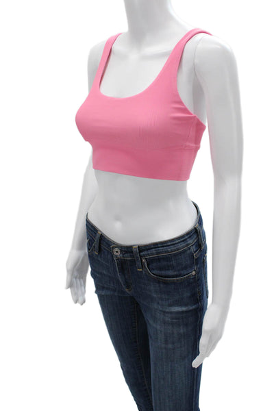 love shack fancy x beach riot Women Cropped Tank Pink Square Neck Size S