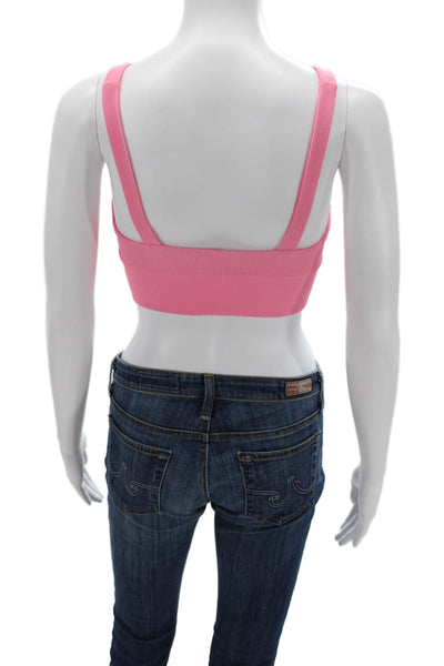 love shack fancy x beach riot Women Cropped Tank Pink Square Neck Size S