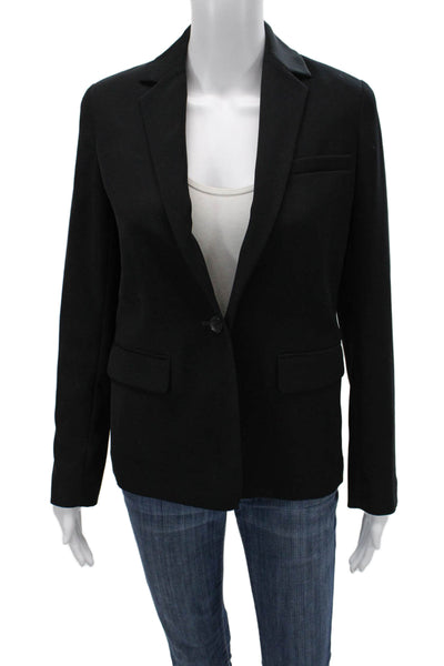 Vince Womens One Button Lined Long Sleeve Blazer Solid Black Size 2