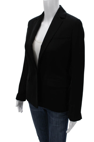 Vince Womens One Button Lined Long Sleeve Blazer Solid Black Size 2