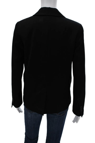 Vince Womens One Button Lined Long Sleeve Blazer Solid Black Size 2