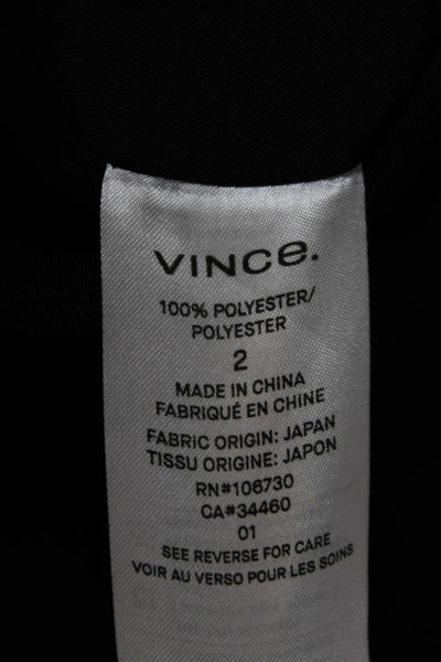 Vince Womens One Button Lined Long Sleeve Blazer Solid Black Size 2