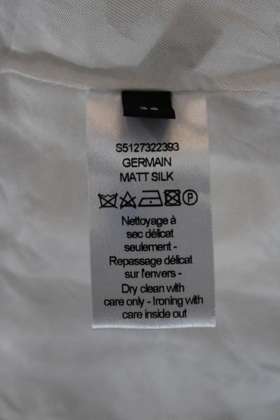 Joseph Womens Silk Double Breasted Long Sleeve Lined Blazer White Size 38