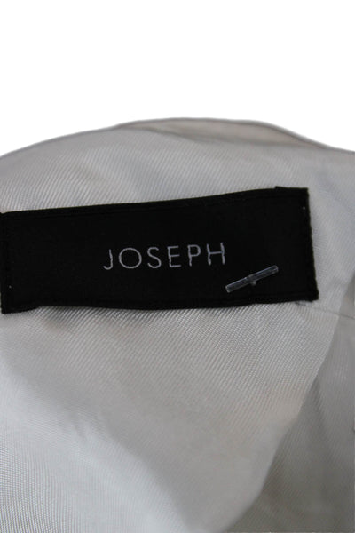 Joseph Womens Silk Double Breasted Long Sleeve Lined Blazer White Size 38