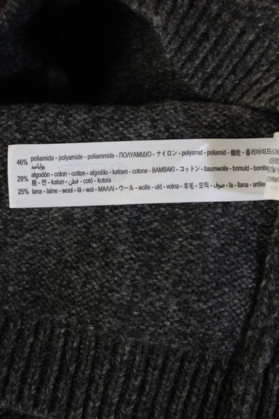 Zara Unisex Pullover Sweater Dark Gray Crew Neck Short Sleeve Size S