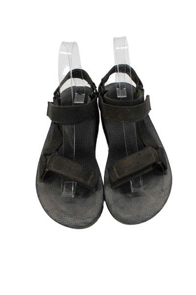 Teva Womens Flatform Universal Strappy Platform Sandals Black Size 5