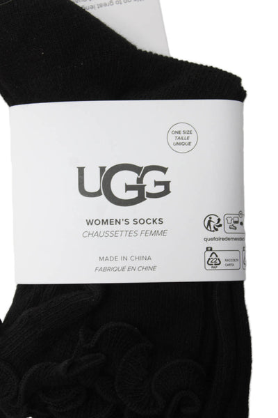 Ugg Women's Lettuce Edge Socks Black One Size