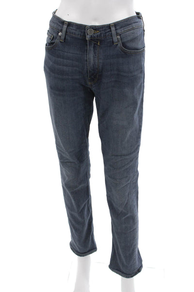 Paige Unisex Dark Blue High Rise Straight Jeans Size 31