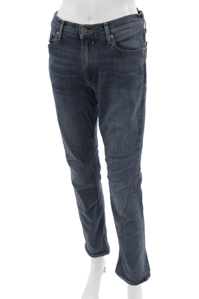 Paige Unisex Dark Blue High Rise Straight Jeans Size 31